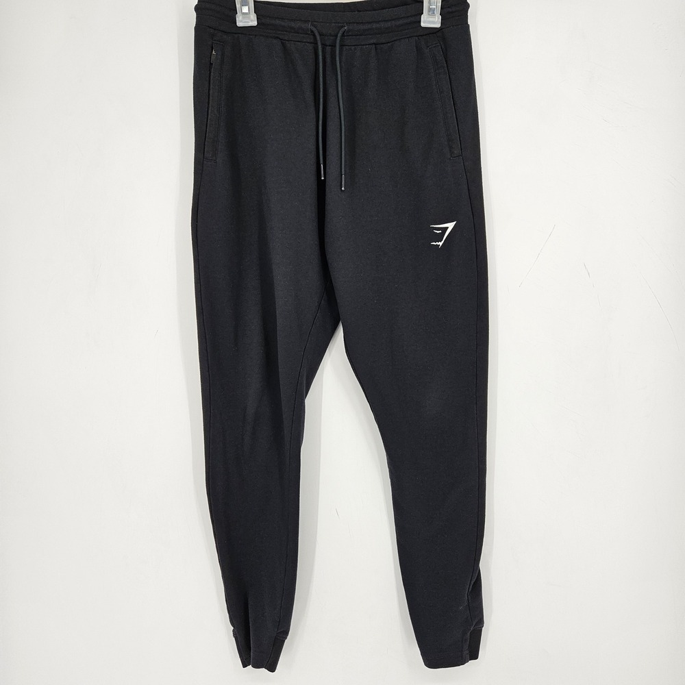 Gymshark Sweatpants Mens Small Joggers Black Pockets Gym Workout Performance